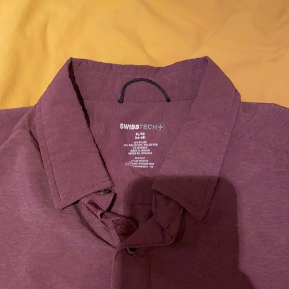Red Swiss Tech Collared Shirt - Picture 2 of 2